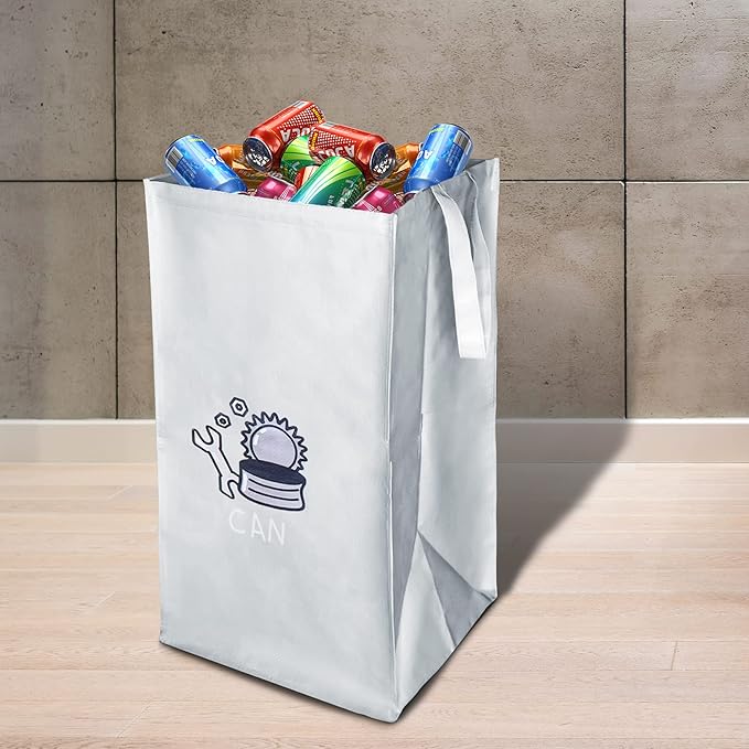 Recycling Bags,Separate Recycling Waste Bin Bags for Kitchen Home, Trash and Recycle Bin Combo,Reusable Waterproof,Kitchen & Christmas Gifts for Woman,42 Gallon,3Pack