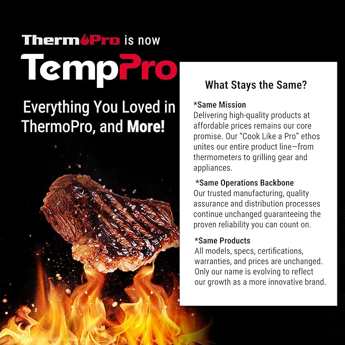 TempPro TP19H Digital Meat Thermometer for Cooking with Ambidextrous Backlit and Motion Sensing Kitchen Cooking Food Thermometer for BBQ Grill Smoker Oil Fry Candy Instant Read (Previously ThermoPro)