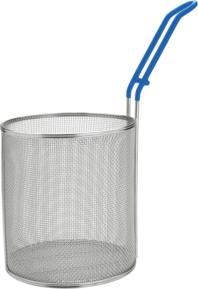 Winco MPN-67, Stainless Steel Small Pasta Boil Baskets, 6.5-Inch Diameter Cylindrical Pasta Strainer