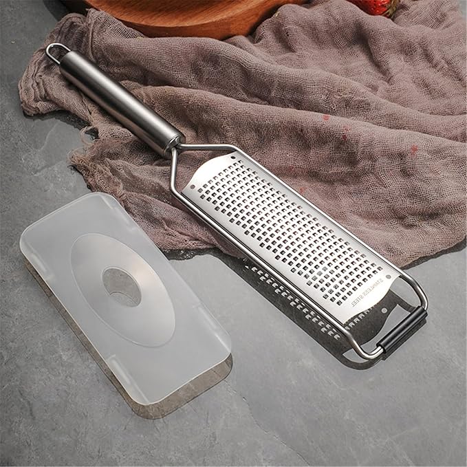 Efficient Lemon Zester for Cooking Enthusiasts Nonslip Handle Vegetable Slicer Stainless Steel Tube Handle Cheese Grater Nonslip Handle Grater