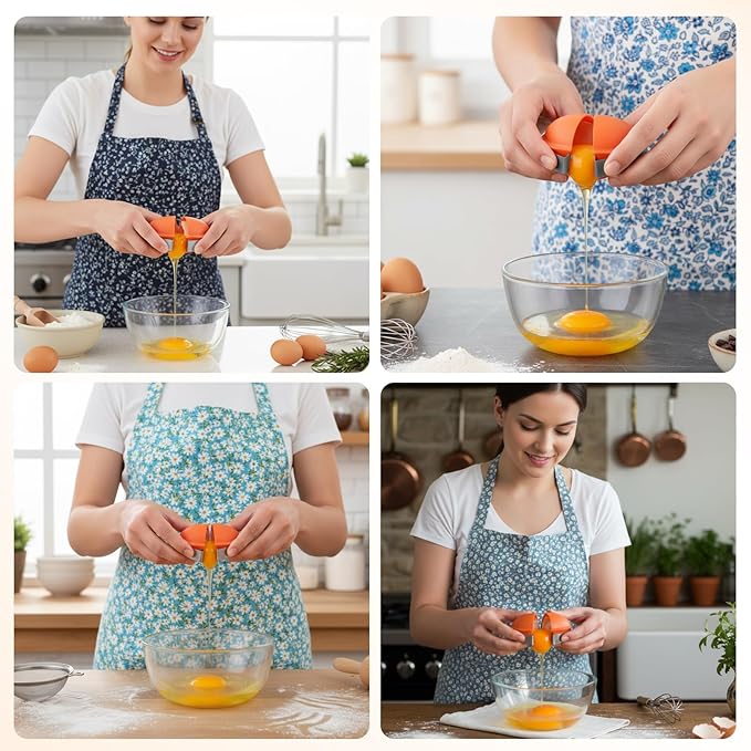 Egg Shell Opener, 3-Piece Stainless Steel Egg Opener Set for Hard Boiled and Raw Eggs, Efficient Egg Cracker Tool for Home Cooks and Baking Enthusiasts, 3 Colors