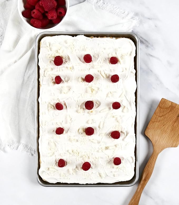 USA Pan Bakeware Traditional Aluminized Steel Uncoated Jelly Roll Baking Sheet Pan, Made without nonstick coating
