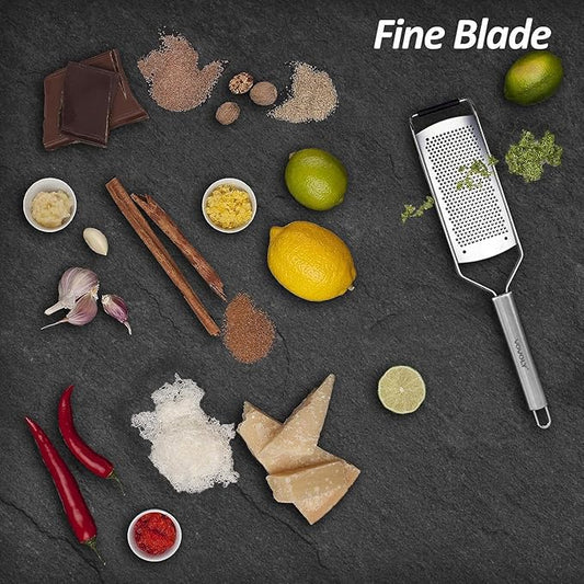 Zester Grater Bundle 3 Pack Fine/Coarse/Extra Coarse for Parmesan Cheese Lemon, Garlic, Nutmeg, Chocolate, Fruits, Vegetables, Ginger