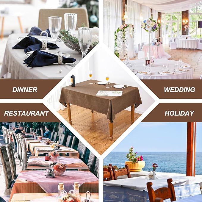 AUSSPVOCT Textured Tablecloth Rectangle 60x120 Water Resistant Spill-Proof Wipeable Table Cloth Wrinkle Free Fabric Dining Table Cover for Birthday Party Farmhouse Spring Kitchen Tablecloths