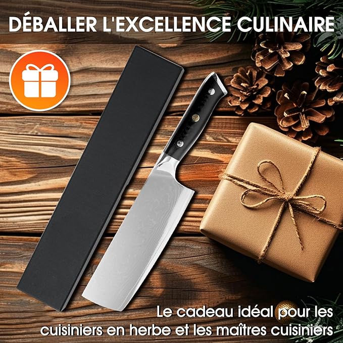 Premium Damascus Kitchen Knife Set - High Carbon Stainless Steel Cooking Knives for Home and Kitchen, Professional Chef Knife Kitchen Set with Ergonomic Handles, Perfect for Slicing, Chopping & Dicing