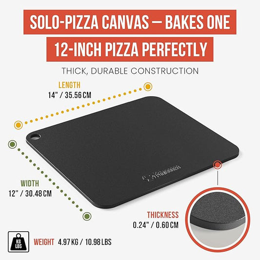 Chef Pomodoro Pizza Steel for Oven 14 Inch 1/4 Inch Thick, Baking Steel for Oven, Grill, Sourdough Bread, Baking Stone for Oven With Lifting Holes 14" X 12" (35.6 x 30.5 cm)