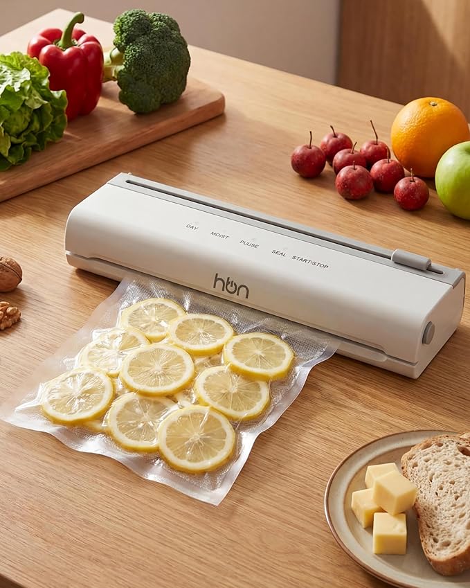 HBN Vacuum Sealer CP-UFK-2093 – Automatic Food Sealer, Dry & Moist Modes, Pulse Function, Compact Design, Efficient Vacuum Sealing for Home and Kitchen Use