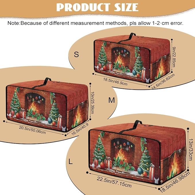 Doojoayie Christmas Toaster Oven Cover 6 Slice Kitchen Small Appliance Covers Dust Protector 19.7"x16"x 10" Compatible with Toaster/Bread Machine
