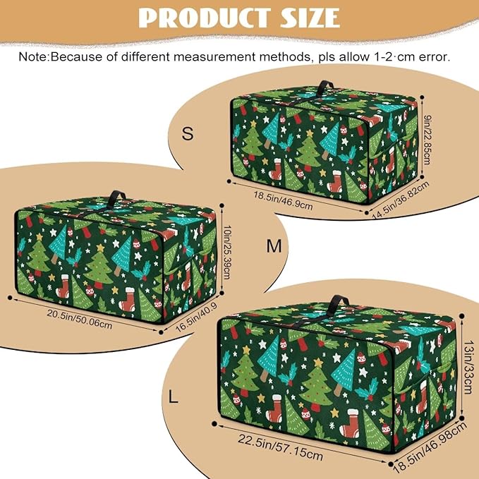 Doojoayie Christmas Tree Toaster Cover 4 Slice Decorative Toaster Oven Cover for Holiday Home Decor Universal Fit Kitchen Appliance Covers with Top Handle Belt, Easy to Storange