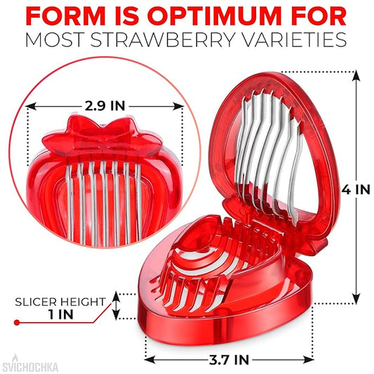 Strawberry slicer kitchen gadget - Egg slicer cutter - easy fruit cutter for tomato cherry egg strawberry - cherry tomato slicer - strawberry huller -blueberry cutter -berry slicer - strawberry dicer