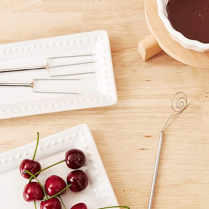 Fox Run 3-Piece Chocolate Dipping Set, Set of 3 Stainless Steel Fondue Tools