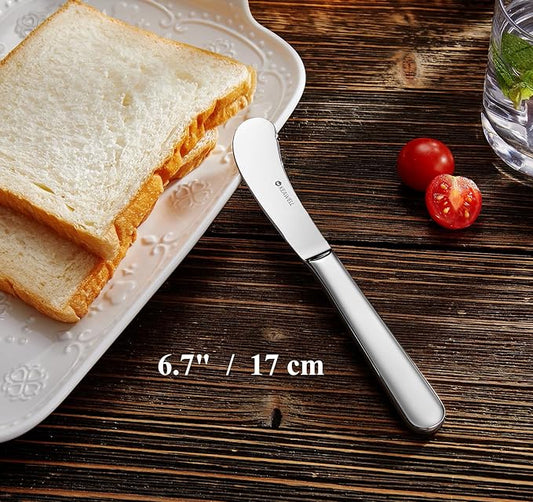 KEAWELL Premium 4-Piece 6.7" Louise Butter Knives, Stainless Steel, Dishwasher Safe