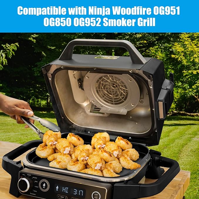 Grill Griddle Plate for Ninja Woodfire OG951 OG850 OG952 Grill Accessories, XSKGRIDLXL Non-Stick Flat Top Griddle Pan for Ninja Woodfire OG800 OG900 Series