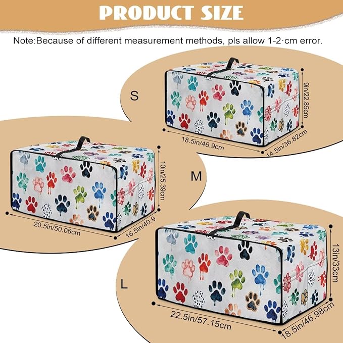 Doojoayie Cute Dog Paw Toaster Cover 8 Slice Appliance Covers for Kitchen Counter 22.5"x18.5"x 13" Universal Fit Dustproof Protector as Kitchen Decoration