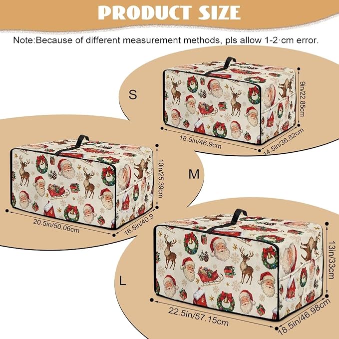 Doojoayie Cute Santa Claus Appliance Dust Cover 8 Slice Christmas Toaster Cover Small Appliance Dust Protector for Toaster Oven/Bread Making Machine/Air Fryer