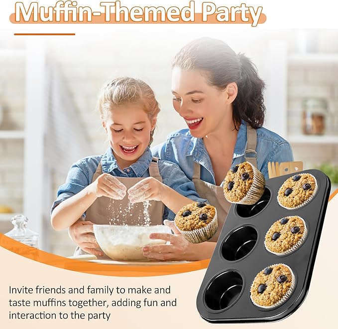 GYPNS Nonstick Cupcake Muffin Pan - for Breville Smart Oven BOV800XL & BOV845BSS, Convection Oven Mini Cupcake Pans(Carbon Steel)