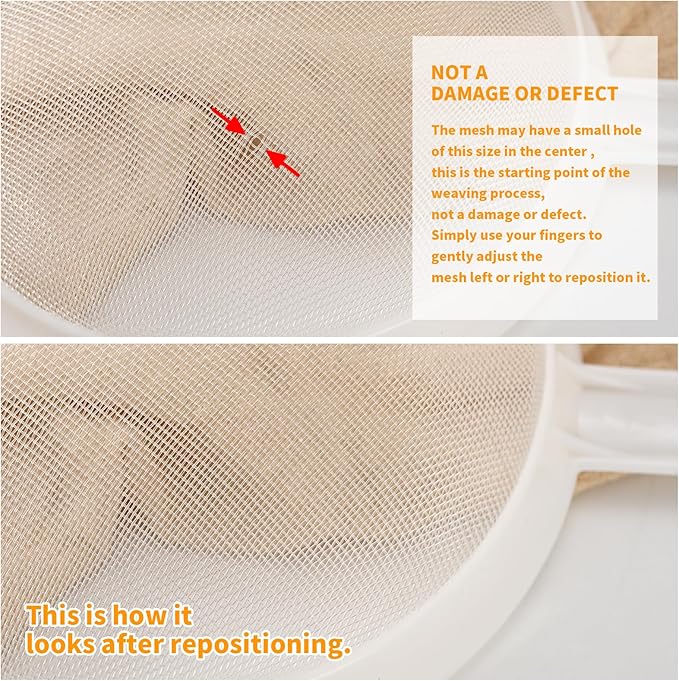 Kefir Strainer Set, 3-Size Plastic Non-Metal Sieve with Fine Mesh for Kefir Grains, Milk Kefir, Water Kefir & Kombucha & Quinoa - Durable, Food Grade & Easy Clean