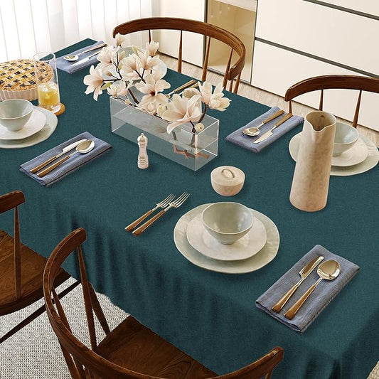 HX&OD Rectangular Tablecloth Cationic Fabric Waterproof Stain Resistant Wrinkle-Resistant for Home/Decoration/Party/Buffet/Wedding/Dining Room/Camping
