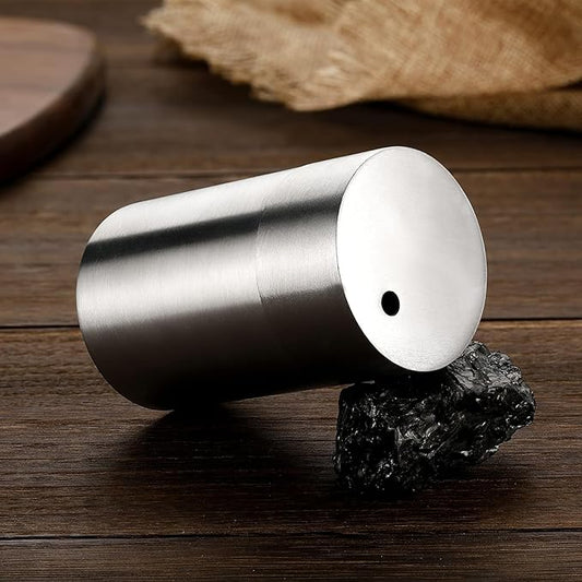 Mu&Ti Premium Stainless Steel Toothpick Holders Set - SUS304 Brushed Surfaces, Elegant Cylinder Design (Matte)