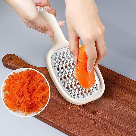 Lemon Zester Grater - Lemon Grater with Handle | Ergonomic Cheese and Carrot Grater | Safe Cheese & Carrot Grater | Manual Graters & Slicers Portable Efficient for Chocolate, Potato, Cucumber