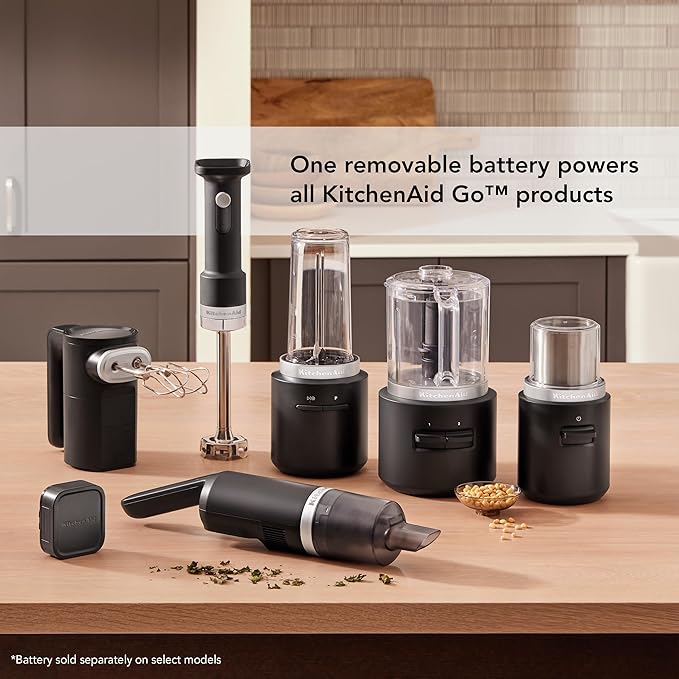 KitchenAid Go™ Cordless Food Chopper - battery sold separately, KFCR500, Black Matte