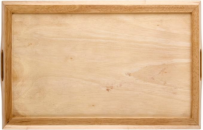 G.E.T. RST-2516-N Natural 25" x 16" Hardwood Room Service Tray Hardwood Room Svc. Trays Collection
