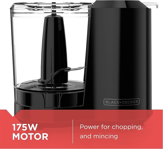 BLACK+DECKER, Improved Assembly, HC300B FreshPrep 3-Cup Electric Food Chopper, capacity