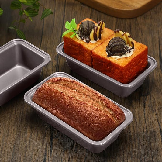 Uiifan 12 Pcs Mini Loaf Pan for Baking Bread Non Stick Small Banana Bread Tins Mini Loaf Pans for Nonstick Tiny Meatloaf Pan Carbon Steel for Oven and Baking (6 * 3.3 * 2inch,Champagne Gold)