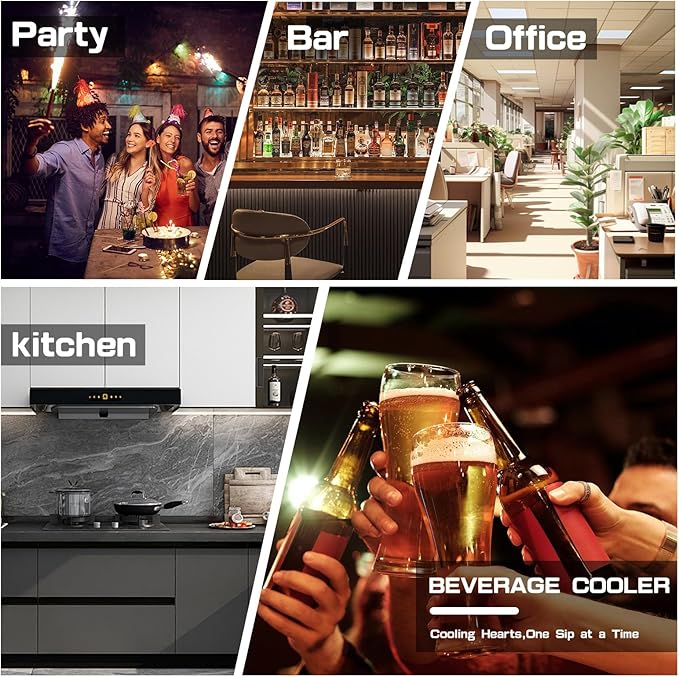 Compact 105 Can/3.0 Cu.Ft Mini Fridge For Soda, Beer Or Wine, Portable Small Beverage Refrigerator With Digital Display&Removable Shelves &Reversible Glass Front Door For Office, Dorm, Bar