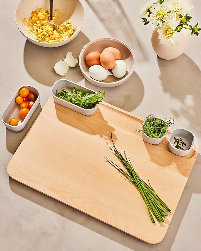 Caraway Cutting Board - Large (17 x 12”) - Double Sided Wood Cutting Board - Made From FSC-Certified Wood - Food-Safe Mineral Oil & Wax Finish