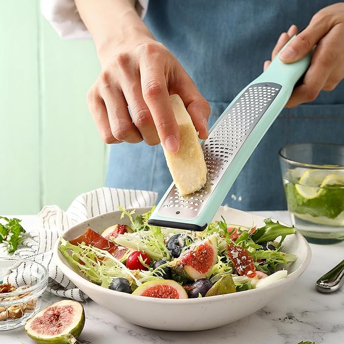 Spring Chef Stainless Steel Premium Swivel Peeler & Handheld Zester/Fine Grater - 2 Product Bundle - Mint