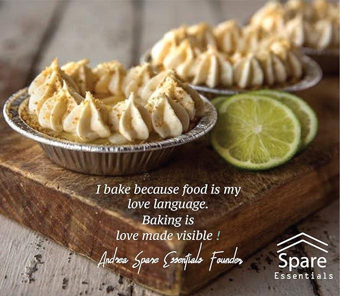 Spare Essentials (120 Pack) 5" Aluminum Pie Pans 5 Inch, Mini Pie Tins Disposable, 5 Inch Aluminum Foil Pie - Individual Pie Pans perfect for Baking, Storing & Reheating Pot Pies Small Pie Tins