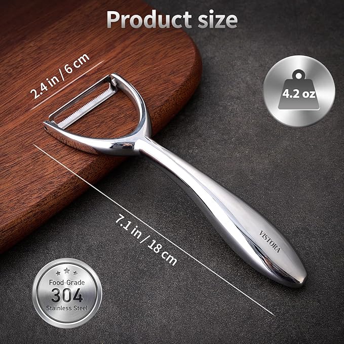 Y-Shaped Stainless Steel Vegetable & Fruit Peeler – Ultra-Sharp Blade, Ergonomic Handle, Dishwasher Safe Kitchen Peeler