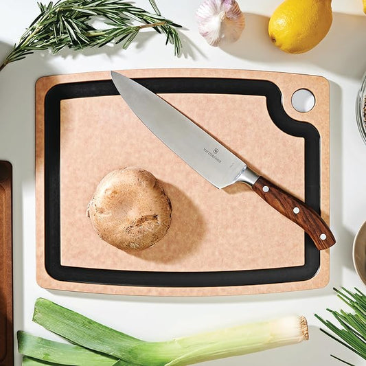 Epicurean Gourmet Series Cutting Board with Juice Groove, 14.5-Inch by 11.25-Inch, Natural/Slate