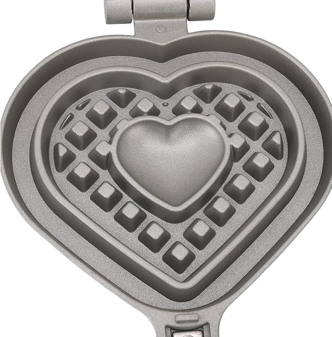 Stovetop Waffle Pan, Aluminum Alloy Nonstick Waffle Maker Pan Heart Shape Waffle Pan for Waffles Sandwich Toaster, Breakfast, Sandwich Baking