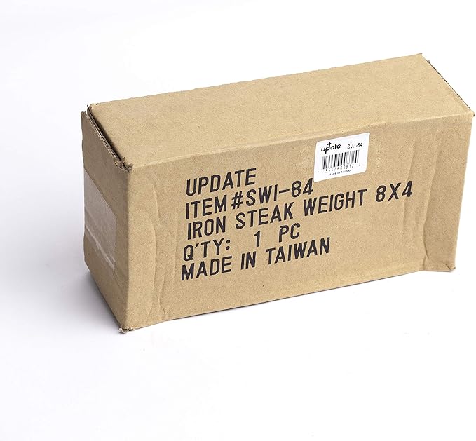 Update International New 8" Barbecue BBQ Grill Steak Weights, Heavy-Weight, Hamburger Bacon Sausage Grill Press, Commercial Grade, Cast Iron