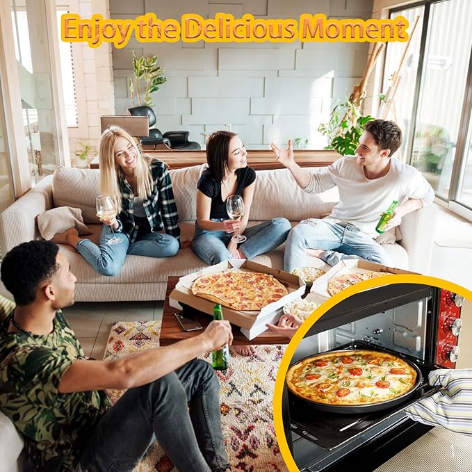 Sydentrey 2Pcs Carbon Steel Pizza Pan With Holes 9inch 12inch non stick pizza pan for Oven Round Perforated Pizza Tray Pizza Bakeware For Home Restaurant Baking (9inch&12inch)