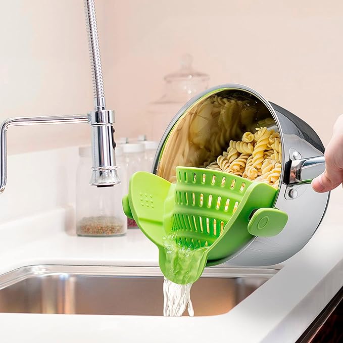 Generic silicone food strainer, Small, Green