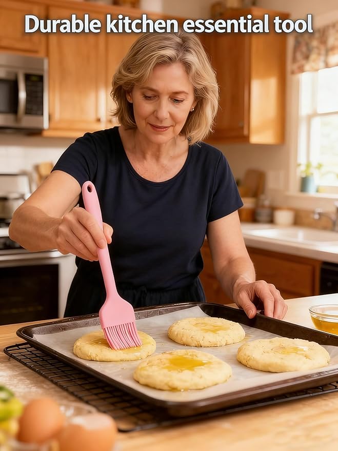 3-Pack Silicone Basting Pastry Brush for Baking Cooking Bbq Grill Spread Oil Butter Sauce