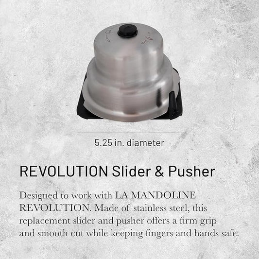 de Buyer REVOLUTION Slider & Pusher - Stainless Steel Replacement for LA MANDOLINE REVOLUTION - Made in France