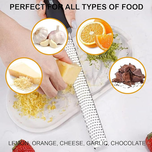 Premium Kitchen Lemon and Parmesan Cheese Zester - Versatile Spiralizer for Fruits, Vegetables, Garlic, and Citrus Finest Food Shredder and Peeler - Essential Zesting Tool for Culinary Enthusiasts