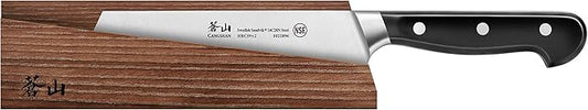 Cangshan TV2 Series 1022902 Swedish 14C28N Steel Forged 7-Inch Nakiri Knife and Wood Sheath Set
