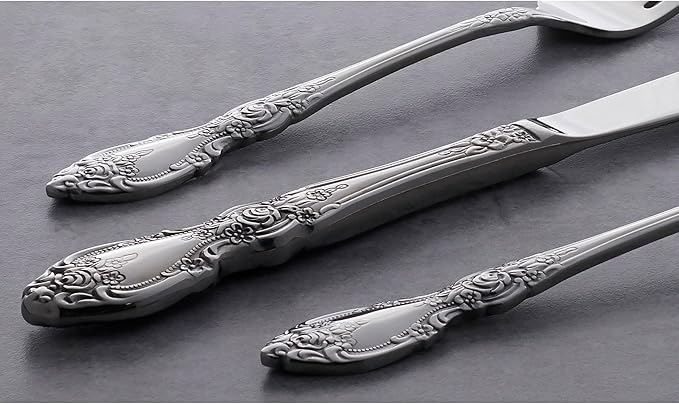 Oneida Wordsworth Everyday Flatware Dinner Spoons 18/0 Stainless Steel, Set of 4, Silver
