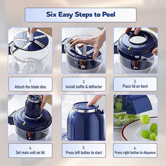 Automatic Grape Peeler Machine, Electric Garlic & Cherry Tomato Peeler Skin Remover Tool for Small Fruits