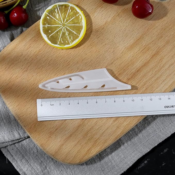 XYJ 2pcs/set Safety Knife Covers Sleeves Knives Edge Guard, Universal Knife Sheath, Fruit, Utility, Paring Knife Case Blade Guards Protector White Kitchen Knife Cover Sleeve