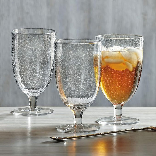 tag Bubble Clear Glass Iced Tea Goblet 22 oz. Clear