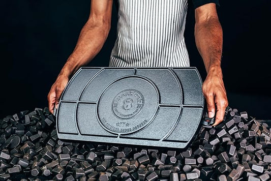 Lodge Blacklock 10" x 20" Cast Iron Double Burner Griddle - Triple Seasoned - For Indoor & Outdoor Cooking - Fits Over Two Burners - Easy Cleanup - Non-Toxic Material