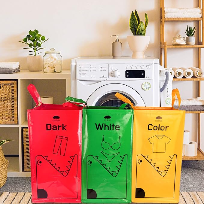 Recycling Bags,Separate Recycling Waste Bin Bags for Kitchen Home, Trash and Recycle Bin Combo,Reusable Waterproof,Kitchen & Christmas Gifts for Woman,42 Gallon,3Pack