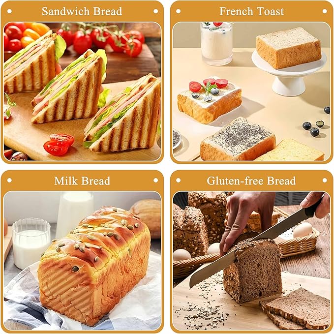 LIANYU Pullman Bread Loaf Pan with Lid, 4 Pack 1 Pound Nonstick Sourdough Loaf Pans, Heavy Duty Metal Baking Bread Tin, Homemade Sandwich Toast Bakeware, Oven Safe, Rose Gold