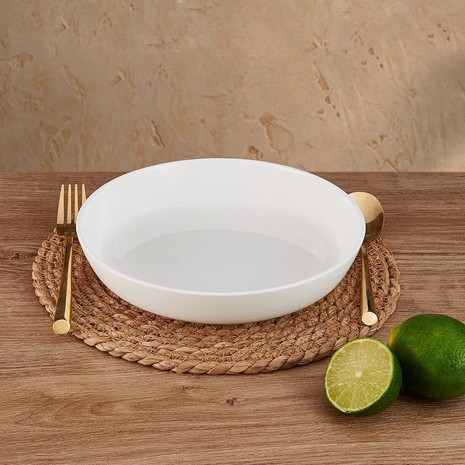 Mikasa Samantha Bone China Lightweight Chip Resistant Set of 4 Pasta Bowls Set, 9 Inch